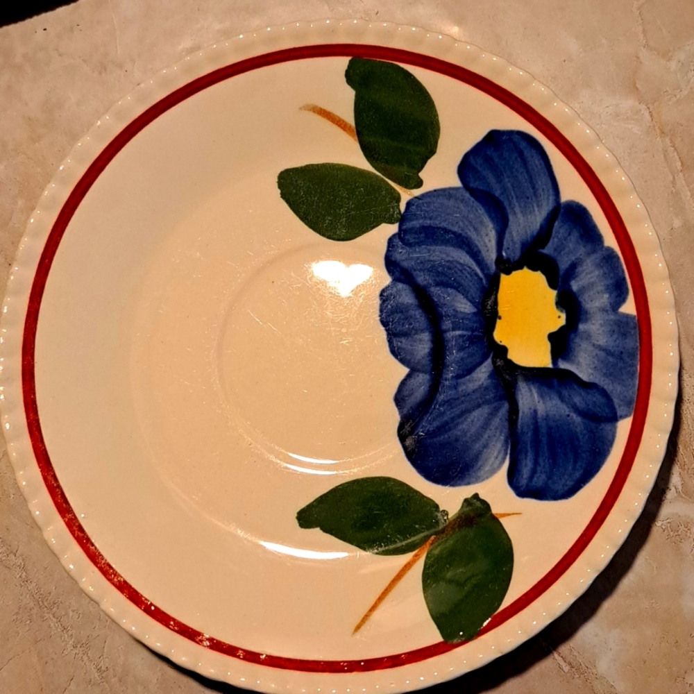 Blue ridge handpainted saucer